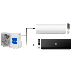  Мульти сплит-система на 2 комнаты Haier Flexis Super Match 2U40S2SM1FA/AS25S2SF1FA-B/AS25S2SF1FA-W 