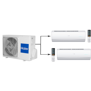  Мульти сплит-система на 2 комнаты Haier Jade Super Match 2U50S2SM1FA-3/AS25S2SJ1FA-W/AS35S2SJ1FA-W 