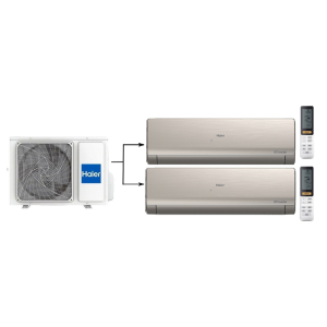  Мульти сплит-система на 2 комнаты Haier Lightera 2U40S2SM1FA/AS09NS6ERA-G*2шт 