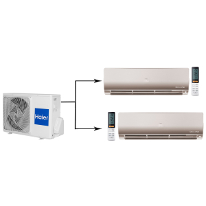  Мульти сплит-система на 2 комнаты Haier Flexis Super Match 2U40S2SM1FA/AS25S2SF1FA-G/AS35S2SF1FA-G 