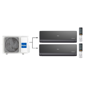  Мульти сплит-система на 2 комнаты Haier Lightera 2U40S2SM1FA/AS09NS6ERA-B*2шт 