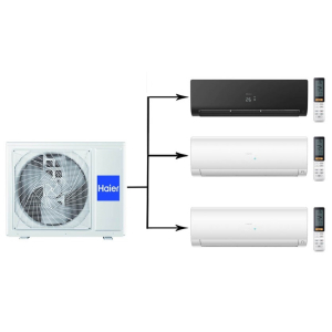  Мульти сплит-система на 3 комнаты Haier Flexis Super Match 3U70S2SR5FA/AS25S2SF2FA-B/AS25S2SF2FA-W*2шт 