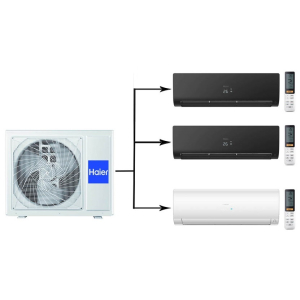  Мульти сплит-система на 3 комнаты Haier Flexis Super Match  3U70S2SR5FA/AS25S2SF2FA-W/AS25S2SF2FA-B*2шт 
